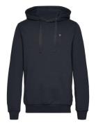 Knowledge Cotton Apparel Arvid Basic Hood Badge Sweat - Gots Marinblå