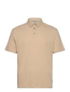 Jack & J S Jprcc Soft Linen Blend Ss Polo Beige