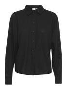 Ihlino Sh2 Tops Shirts Long-sleeved Black ICHI