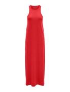Onlmay Life S/L Long Dress Box Jrs Maxiklänning Festklänning Red ONLY