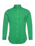 Slim Fit Garment-Dyed Twill Shirt Tops Shirts Casual Green Polo Ralph ...