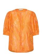Cmbaloon-Shirt Tops Blouses Short-sleeved Orange Copenhagen Muse