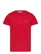 Shield Ss T-Shirt Tops T-shirts Short-sleeved Red GANT