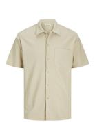 Jormykonos Plisse Resort Ss Shirt Tops Shirts Short-sleeved Cream Jack...