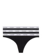 Thong 3Pk Stringtrosa Underkläder Black Calvin Klein