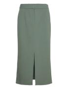 Vivar Hw Long Skirt - Noos Knälång Kjol Khaki Green Vila