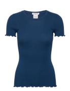 Rwbernadine Ss O-Neck T-Shirt Tops T-shirts & Tops Short-sleeved Blue ...