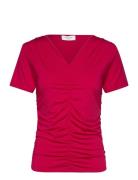 T-Shirt Tops T-shirts & Tops Short-sleeved Pink Rosemunde