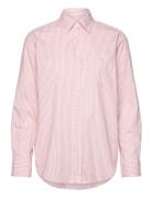 Rel Luxury Oxford Stripe Bd Shirt Tops Shirts Long-sleeved Pink GANT