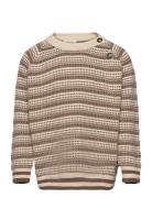 O-Neck Light Nordic Knit Sweater Tops Knitwear Pullovers Brown Petit P...