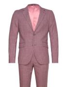 Structure Stretch Suit Kostym Pink Lindbergh