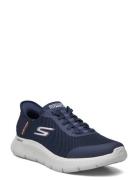 Mens Go Walk Flex - Hands Up - Slip-Ins Låga Sneakers Navy Skechers