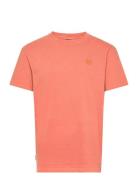 Vintage Texture Tee Tops T-shirts Short-sleeved Orange Superdry
