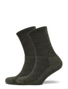 Merino Casual 2-Pack Lingerie Socks Regular Socks Khaki Green Alpacaso...