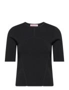 Tina Tops T-shirts & Tops Short-sleeved Black Custommade