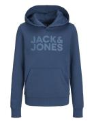 Jack & J S Jjecorp Logo Sweat Hood Noos Jnr Blå