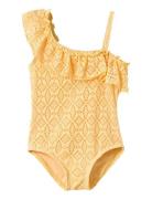 Nmffannie Swimsuit Lil Baddräkt Badkläder Yellow Lil'Atelier