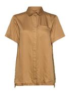 Freya Short Shirt Tops Blouses Short-sleeved Gold Underprotection