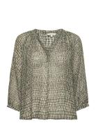 Ajapw Bl Tops Blouses Long-sleeved Grey Part Two