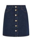 Dnm Mini Skirt Hw Cler Kort Kjol Blue Tommy Hilfiger