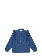 Raphaella Tops Shirts Long-sleeved Shirts Blue Molo