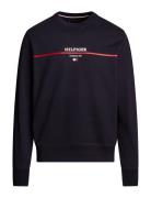 Hilfiger Stripe Terry Sweatshirt Tops Sweat-shirts & Hoodies Sweat-shi...