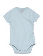 Copenhagen Colors Baby Rib Jersey Body Crossover W. Ss Blå