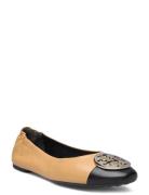 Tory Burch Claire Cap-Toe Ballet Beige