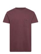 Kolding Organic Tee S/S Tops T-shirts Short-sleeved Purple Clean Cut C...