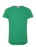 Tjm Xslim Jaspe C Neck Ext Tops T-shirts Short-sleeved Green Tommy Jea...