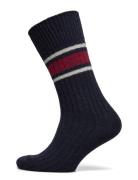 Th Men Sock 1P Rib Wool Underwear Socks Regular Socks Navy Tommy Hilfi...
