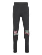 Lindex Leggings Kneepatch Cat Svart