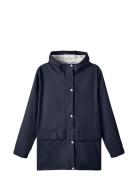 Nlndry10 Long Rain Jacket Fo Outerwear Rainwear Jackets Navy LMTD