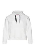 Tommy Jeans Tjw Bxy Logo Drawcord Hoodie Ext Vit