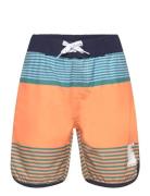 Swim Long Shorts, Striped Badshorts Multi/patterned Color Kids