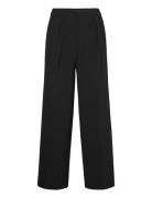 Fique Wide Trousers Bottoms Trousers Wide Leg Black Second Female