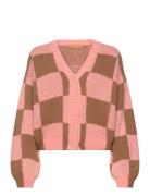 Sgamara, 2098 Alpaca Knit Tops Knitwear Cardigans Pink STINE GOYA