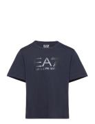 T-Shirt Tops T-shirts Short-sleeved Navy EA7