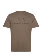T-Shirt Tops T-shirts Short-sleeved Khaki Green Armani Exchange