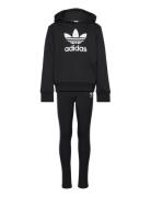 Hoodie Leg Set Sets Sweatsuits Black Adidas Originals