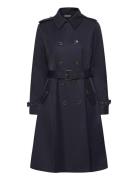 Belted Double-Breasted Trench Coat Trench Coat Rock Black Lauren Ralph...