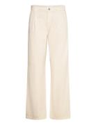 Mango Wide-Leg Pleated Jeans Beige