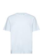 Mango 100% Cotton Relaxed-Fit T-Shirt Blå