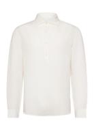 Relaxed-Fit Linen Shirt Skjorta Casual White Mango