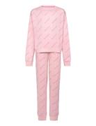 Juicy Aop Crew Jersey Lounge Set Sets Tracksuits Pink Juicy Couture