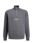 Jack & J S Jorvesterbro Sweat Quarter Zip Noos Jnr Blå