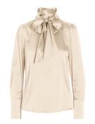 Elsa Tops Blouses Long-sleeved Cream Dea Kudibal