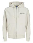 Jack & J S Jorvesterbro Sweat Zip Hood Noos Kräm