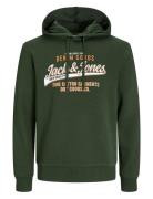 Jack & J S Jjelogo Sweat Hood 2 Col 24/25 Noos Grön