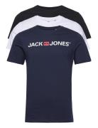 Jack & J S Jjecorp Logo Tee Ss Crew Neck 3Pkmp Noos Vit